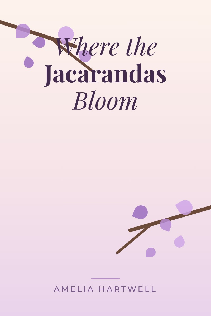 Studio sample cover: Where the Jacarandas Bloom, a love story