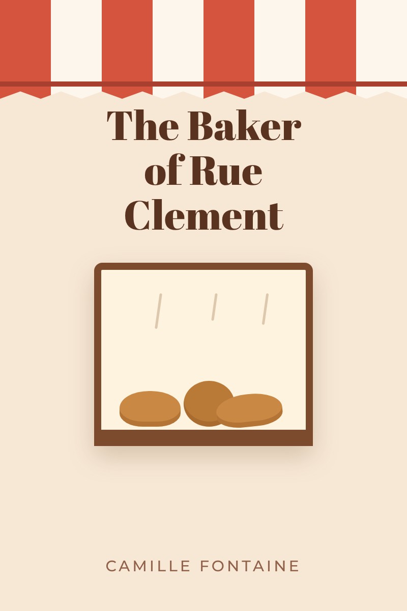 Studio sample cover: The Baker of Rue Clement, cosy fiction